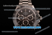 Rolex Daytona Chrono Swiss Valjoux 7750 Automatic Stainless Steel Case/Bracelet with Black Dial and Stick Markers (BP)