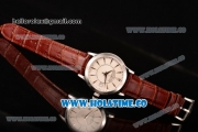 Patek Philippe Calatrava Swiss ETA 2824 Automatic Steel Case with Silver Stick Markers and White Dial