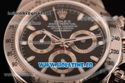 Rolex Daytona Chrono Swiss Valjoux 7750 Automatic Full Steel with Black Dial and Stick Markers - 1:1 Original (ZF)