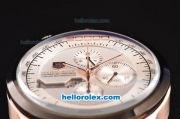 Tag Heuer Mikrogirder 2000 Chronograph Miyota Quartz Rose Gold Case with PVD Bezel and Silver Dial