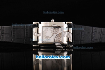 Patek Philippe Twenty-4 Limited Edition Swiss ETA Quartz Movement with White Dial Lady Size and Black Leather Strap