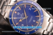 Omega Seamaster 300 Master Co-Axial Clone Omega 8500 Automatic Full Steel with Blue Dial and Stick Markers