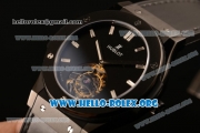 Hublot Classic Fusion Tourbillon Swiss Tourbillon Manual Winding PVD Case with Black Dial and Black Rubber Strap (ZF)