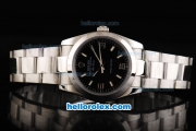 Rolex Air King Automatic Movement Full Steel with Black Dial and White Stick Markers