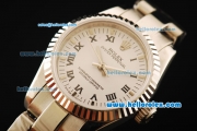 Rolex Oyster Perpetual Automatic Movement Full Steel with ETA Coating Case and White Dial-Lady Model
