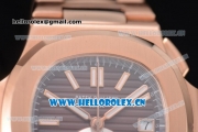 Patek Philippe Nautilus Clone PP 315 Automatic Rose Gold Case/Bracelet with Brown Dial and Stick/Arabic Numeral Markers (BP)