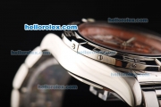 Breitling Chronomat B01 Swiss Valjoux 7750 Automatic Movement Full Steel with Brown Dial and Silver Roman Markers