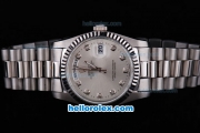 Rolex Day-Date Oyster Perpetual Automatic with Grey Dial,Diamond Marking