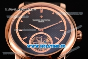 Vacheron Constantin Malte Tourbillon Asia Automatic Rose Gold Case with Rose Gold Stick Markers and Black Dial