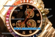 Rolex Daytona Rainbow 316L Steel Case With Clone Rolex 4130 1:1 Clone 116509 EF