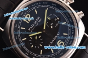 Panerai Radiomir Chrono PAM00288 Venus 75-MD Automatic Steel Case with Black Dial and Black Leather Strap - 1:1 Original