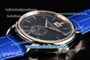 A.Lange&Sohne Saxonia Miyota Quartz Steel Case with Silver Stick Markers and Blue Dial