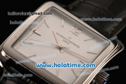 Vacheron Constantin Historiques Toledo Miyota Quartz Steel Case with Stick Markers and White Dial