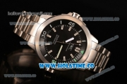 IWC Aquatimer Miyota Quartz Full Steel with Black Dial and Stick Markers