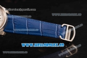 Cartier Calibre De Cartier Miyota 9015 Automatic Steel Case with White Dial and Blue Leather Strap