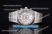 Audemars Piguet Royal Oak 41MM Seiko VK64 Quartz Stainless Steel Case/Bracelet with Silver Dial and Stick Markers