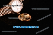 Rolex Datejust Swiss ETA 2671 Automatic Rose Gold Case with Pink Dial Stick Markers and Rose Gold Bracelet (BP)