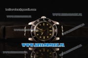 Rolex Submariner Vintage Asia 2813 Automatic Steel Case with Dot Markers Black Dial and Black Nylon Strap