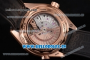 Omega Seamaster Planet Ocean 600M Clone Omega 8900 Automatic Rose Gold Case with Blue Dial and Stick/Arabic Numeral Markers (EF)