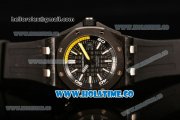 Audemars Piguet Royal Oak Offshore Diver Clone AP Calibre 3120 Automatic Carbon Fiber Case with Black Dial and White Stick Markers - 1:1 Original