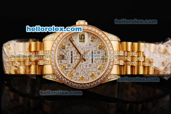 Rolex Datejust Automatic Movement Gold Case and Bracelet with Diamond Bezel