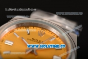 Rolex Air King Asia Automatic Full Steel with Yellow Dial and White Stick Markers