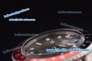 Rolex GMT Master Vintage Swiss ETA 2836 Automatic Full Steel and Black/Red Bezel with Black Dial- White Punctate Markers