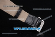 Girard Perregaux 1966 Dual Time Clone Girard Perregaux GP03300-0119 Automatic Steel Case with White Dial Stick/Arabic Numeral Markers and Black Leather Strap