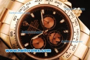 Rolex Daytona II Chronograph Swiss Valjoux 7750 Automatic Movement Full Rose Gold with Black Dial and White Markers
