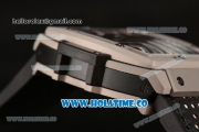 Hublot MP-06 Senna Chrono Miyota OS20 Quartz Steel Case with White Stick Markers Skeleton Dial and Leather Strap