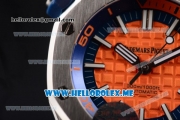 Audemars Piguet Royal Oak Offshore Diver Asia 2813 Automatic Steel Case with Orange Dial and Stick Markers Orange Rubber Strap (EF)