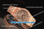 Audemars Piguet Royal Oak Chronograph Miyota OS10 Quartz Rose Gold Case with Grey Dial and Rose Gold Bracelet