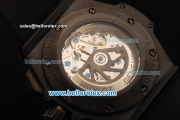Hublot King Power Chronograph Swiss Valjoux 7750 Automatic Movement PVD Case with Black Bezel and Black Rubber Strap