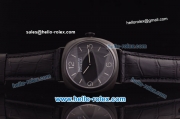 Panerai Radiomir Pam 232 Asia 6497 Manual Winding PVD Case with Black Dial and Black Leather Strap