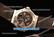 Hublot Big Bang Tourbillon Movement Steel Case All Diamonds with Black Diamonds Dial and Black Rubber Strap