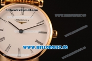 Longines La Grande Classique SWISS QUARTZ Yellow Gold Case with White Dial Roman Numeral Markers and Yellow Gold Bracelet