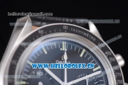 Omega Speedmaster Moonwatch Copy Venus 75 Manual Winding Steel Case with Black Dial Stick Markers and White Hands (EF)