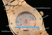 Audemars Piguet Royal Oak Swiss ETA 2824 Automatic Full Yellow Gold with Gold Sitck Markers and Grey Dial - 1:1 Original (BP)