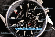 Jorg Gray Obama Limited Edition 6500 Chrono Miyota OS20 Quartz Steel Case with Black Leather Strap and Black Dial
