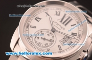 Cartier Calibre De Swiss ETA 2824 Automatic Full Steel with White Dial