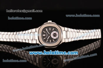 Patek Philippe Nautilus Asia ST16 Automatic Full Steel with Stick Markers and Black Dial