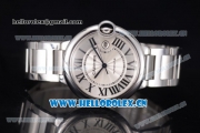 Cartier Ballon Bleu de Cartier Large Swiss ETA 2824 Automatic Stainless Steel Case/Bracelet with White Dial and Roman Numeral Markers