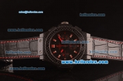 Hublot Big Bang Swiss Valjoux 7750 Automatic Carbon Fiber Case with Black Dial and Red Markers