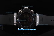 Hublot Big Bang Swiss Valjoux 7750 Chronograph Movement Full Black Ceramic Case with Black Dial and Rubber Strap