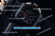 Richard Mille RM 011 Felipe Massa Chronograph Swiss Valjoux 7750 Automatic PVD Rose Gold Case with Black Dial Arabic Numeral Markers and Black Rubber Strap