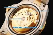 Rolex Submariner Swiss ETA 2836 Automatic Movement Steel Case with Blue Bezel and Two Tone Strap-18k Solid Gold