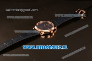 Girard Perregaux 1966 9015 Auto Rose Gold Case with Blue Dial and Blue Leather Strap