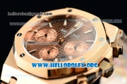 Audemars Piguet Royal Oak 41MM Chronograph Swiss Valjoux 7750 Automatic Rose Gold Case/Bracelet with Brown Dial (EF)