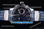 Ulysse Nardin Maxi Marine Diver Miyota OS20 Quartz Steel Case with Blue Dial and Blue Rubber Strap