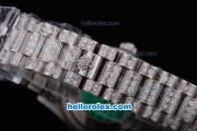 Rolex Datejust Automatic Movement with White Dial and Full Diamond